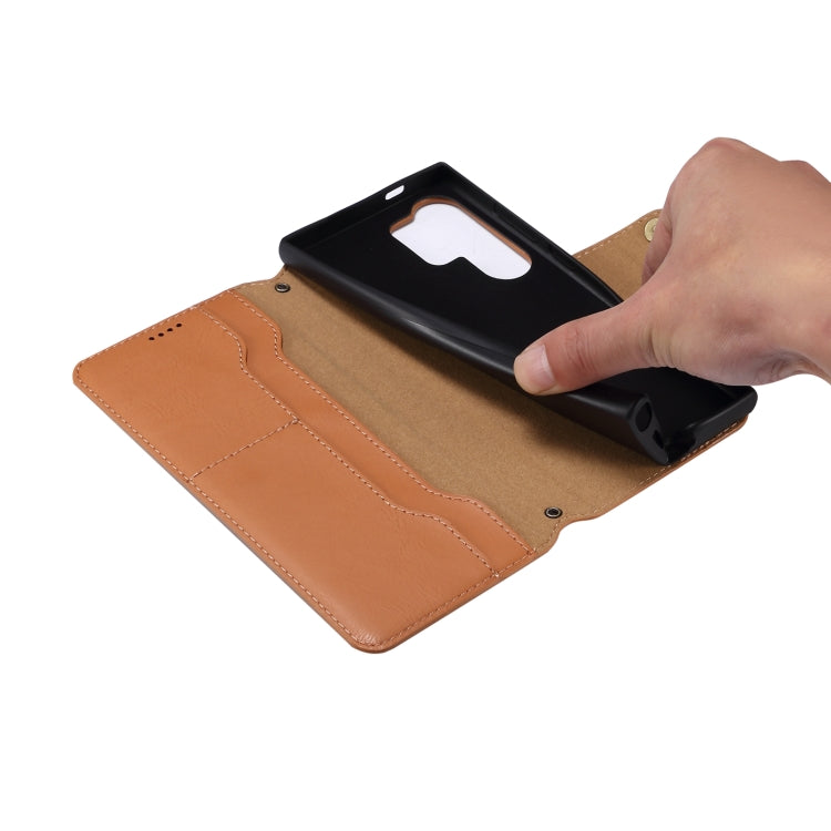 For Samsung Galaxy S24 Ultra 5G Denior Cowhide Texture Wallet Style Leather Phone Case(Black) - HoMEdemic™ 