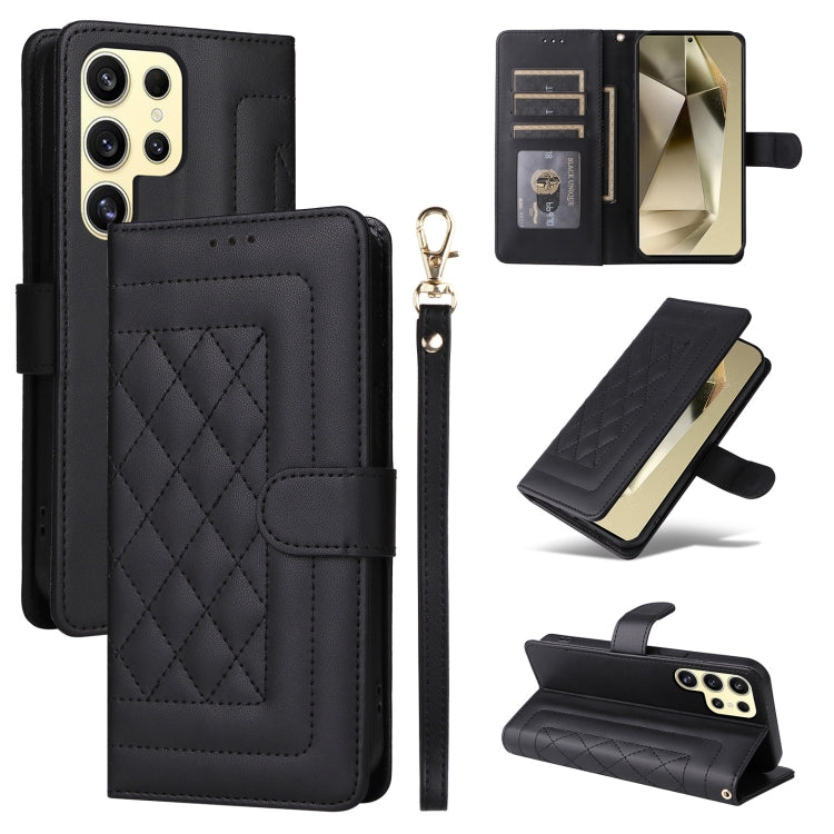 For Samsung Galaxy S24 Ultra 5G Diamond Lattice Leather Flip Phone Case(Black) - HoMEdemic™ 