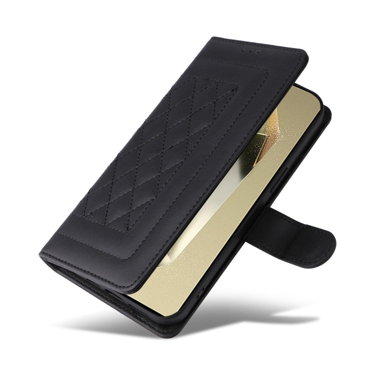 For Samsung Galaxy S24 Ultra 5G Diamond Lattice Leather Flip Phone Case(Black) - HoMEdemic™ 