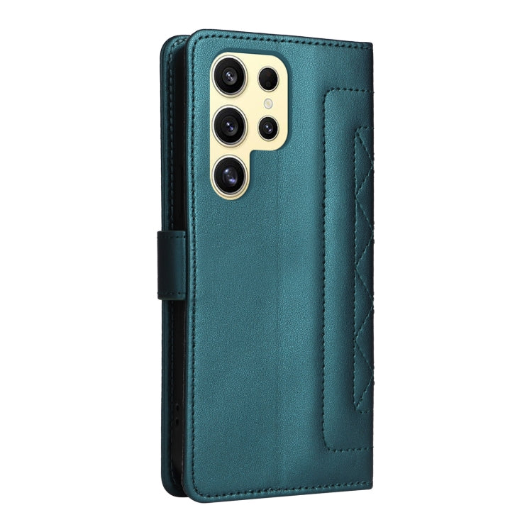 For Samsung Galaxy S24 Ultra 5G Diamond Lattice Leather Flip Phone Case(Green) - HoMEdemic™ 
