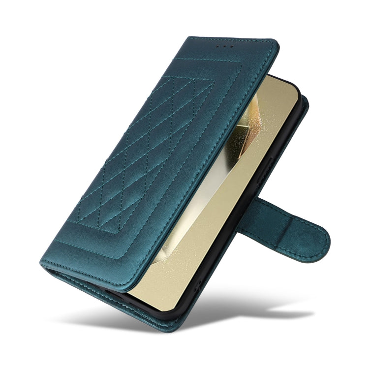 For Samsung Galaxy S24 Ultra 5G Diamond Lattice Leather Flip Phone Case(Green) - HoMEdemic™ 