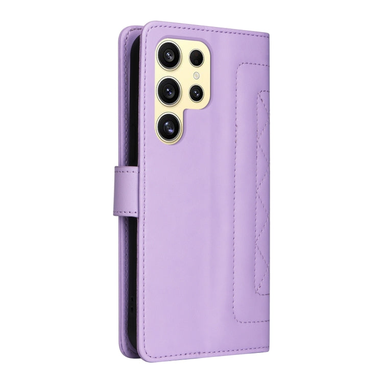 For Samsung Galaxy S24 Ultra 5G Diamond Lattice Leather Flip Phone Case(Light Purple) - HoMEdemic™ 