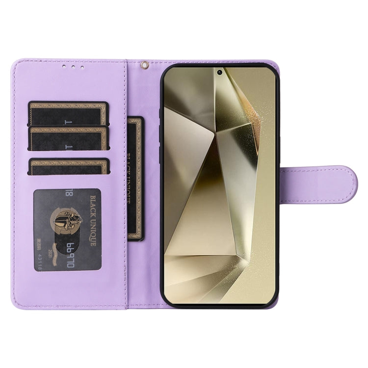 For Samsung Galaxy S24 Ultra 5G Diamond Lattice Leather Flip Phone Case(Light Purple) - HoMEdemic™ 