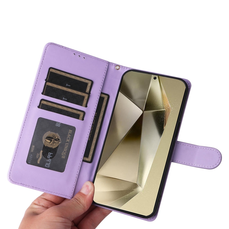 For Samsung Galaxy S24 Ultra 5G Diamond Lattice Leather Flip Phone Case(Light Purple) - HoMEdemic™ 