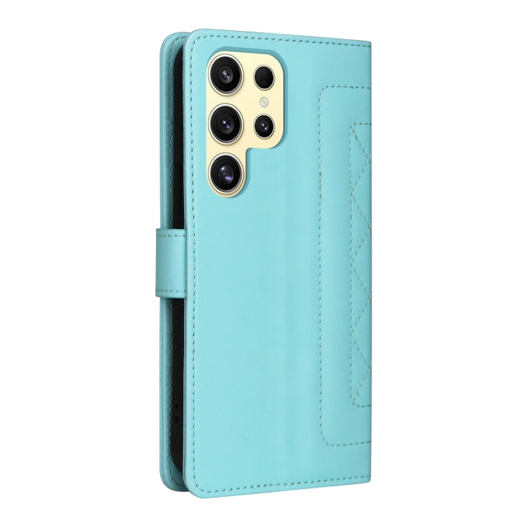 For Samsung Galaxy S24 Ultra 5G Diamond Lattice Leather Flip Phone Case(Mint Green) - HoMEdemic™ 