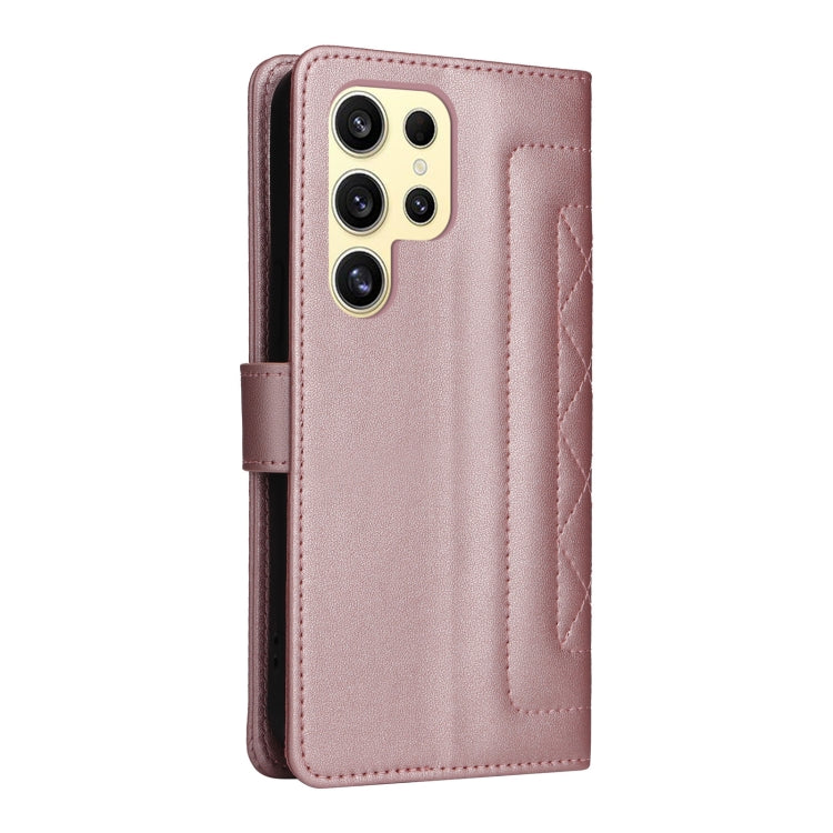 For Samsung Galaxy S24 Ultra 5G Diamond Lattice Leather Flip Phone Case(Rose Gold) - HoMEdemic™ 