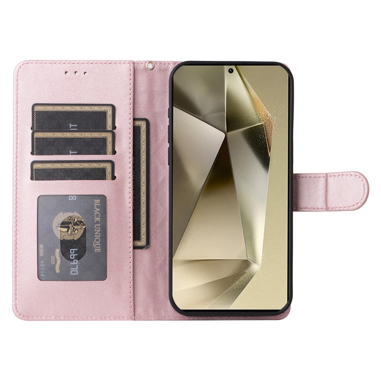 For Samsung Galaxy S24 Ultra 5G Diamond Lattice Leather Flip Phone Case(Rose Gold) - HoMEdemic™ 