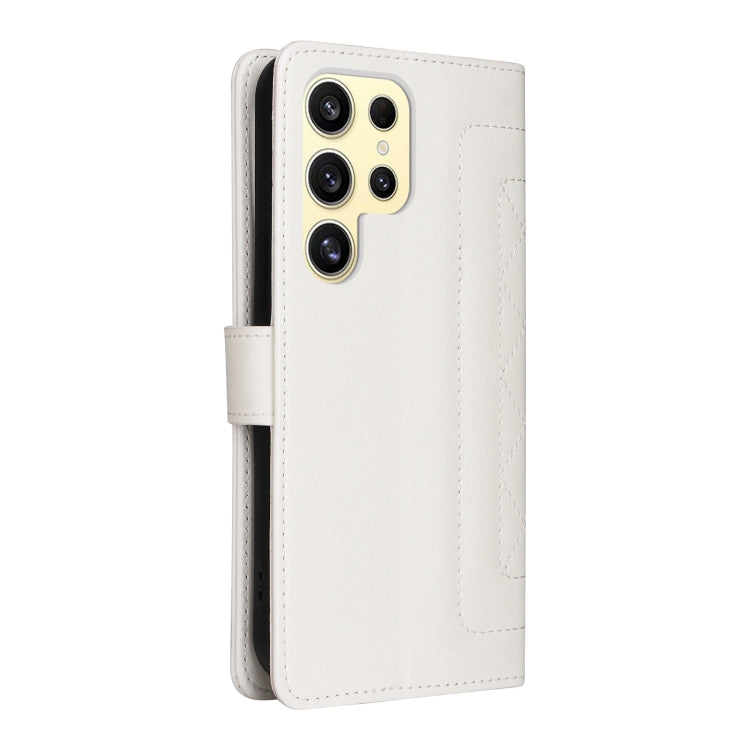 For Samsung Galaxy S24 Ultra 5G Diamond Lattice Leather Flip Phone Case(White) - HoMEdemic™ 