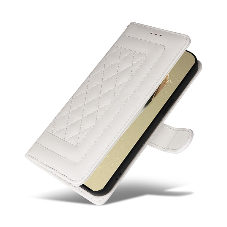 For Samsung Galaxy S24 Ultra 5G Diamond Lattice Leather Flip Phone Case(White) - HoMEdemic™ 
