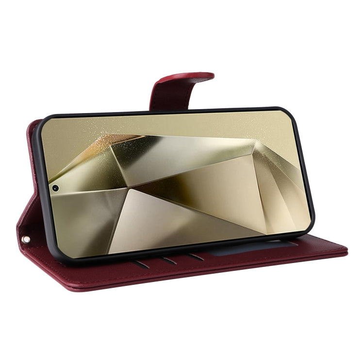 For Samsung Galaxy S24 Ultra 5G Diamond Lattice Leather Flip Phone Case(Wine Red) - HoMEdemic™ 
