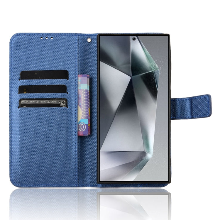 For Samsung Galaxy S24 Ultra 5G Diamond Texture Leather Phone Case(Blue) - HoMEdemic™ 