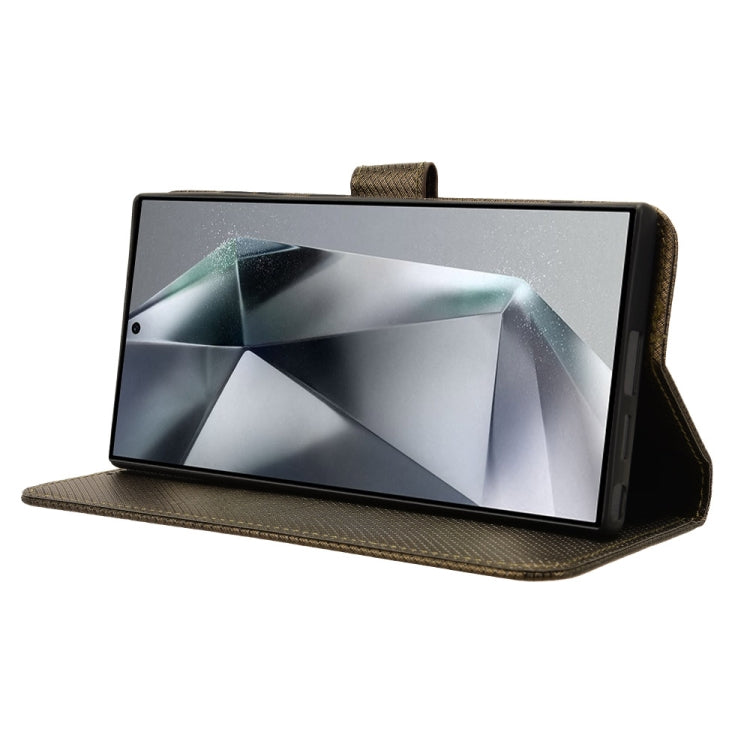 For Samsung Galaxy S24 Ultra 5G Diamond Texture Leather Phone Case(Brown) - HoMEdemic™ 