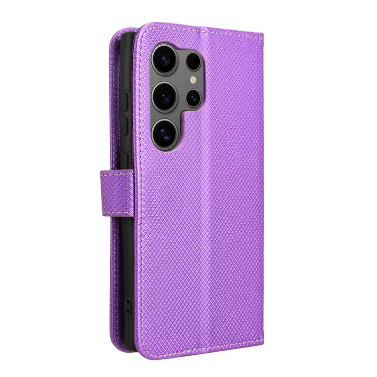 For Samsung Galaxy S24 Ultra 5G Diamond Texture Leather Phone Case(Purple) - HoMEdemic™ 
