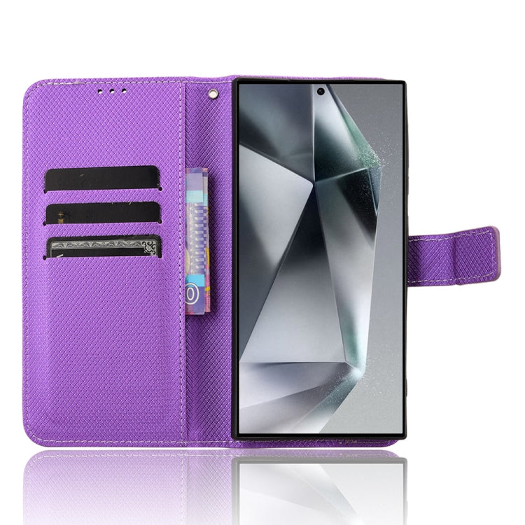 For Samsung Galaxy S24 Ultra 5G Diamond Texture Leather Phone Case(Purple) - HoMEdemic™ 