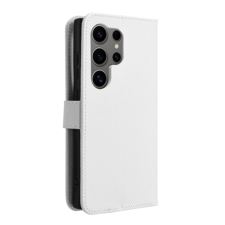 For Samsung Galaxy S24 Ultra 5G Diamond Texture Leather Phone Case(White) - HoMEdemic™ 