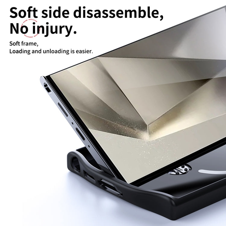 For Samsung Galaxy S24 Ultra 5G Double Ring MagSafe Holder Carbon Fibre Phone Case(Silver) - HoMEdemic™ 