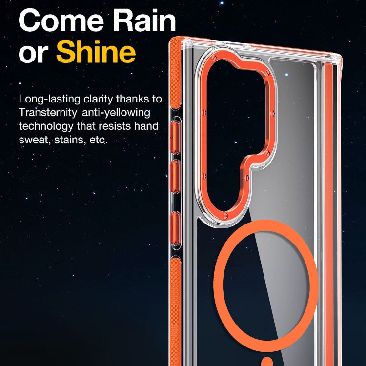 For Samsung Galaxy S24 Ultra 5G Dual-Color Clear Acrylic Hybrid TPU MagSafe Phone Case(Transparent) - HoMEdemic™ 