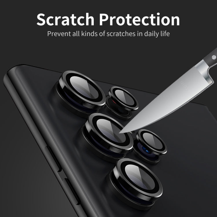 For Samsung Galaxy S24 Ultra 5G ENKAY Hat-Prince 9H Rear Camera Lens Aluminium Alloy Tempered Glass Film(Black) - HoMEdemic™ 