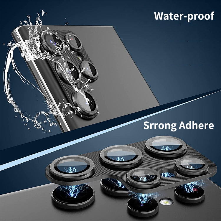 For Samsung Galaxy S24 Ultra 5G ENKAY Hat-Prince 9H Rear Camera Lens Aluminium Alloy Tempered Glass Film(Black) - HoMEdemic™ 