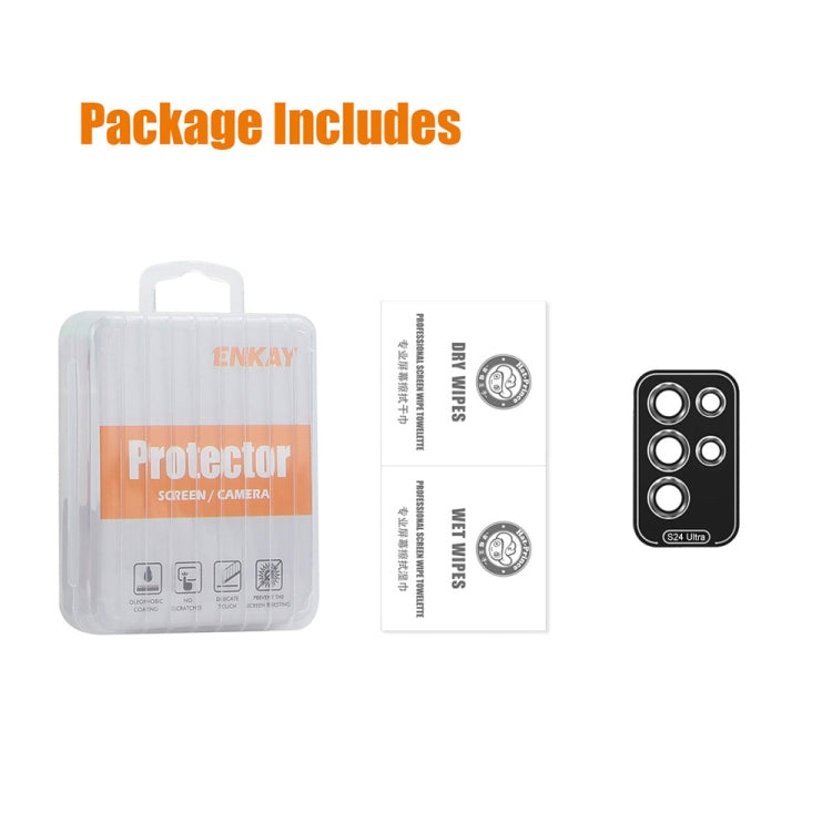 For Samsung Galaxy S24 Ultra 5G ENKAY Hat-Prince 9H Rear Camera Lens Aluminium Alloy Tempered Glass Film(Purple) - HoMEdemic™ 