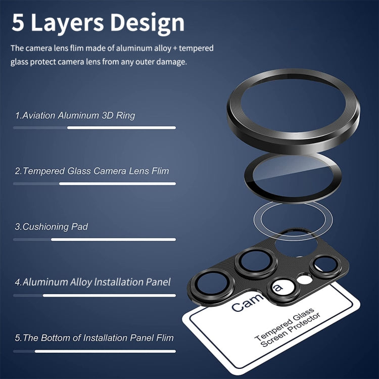 For Samsung Galaxy S24 Ultra 5G ENKAY Hat-Prince 9H Rear Camera Lens Aluminium Alloy Tempered Glass Film(Purple) - HoMEdemic™ 