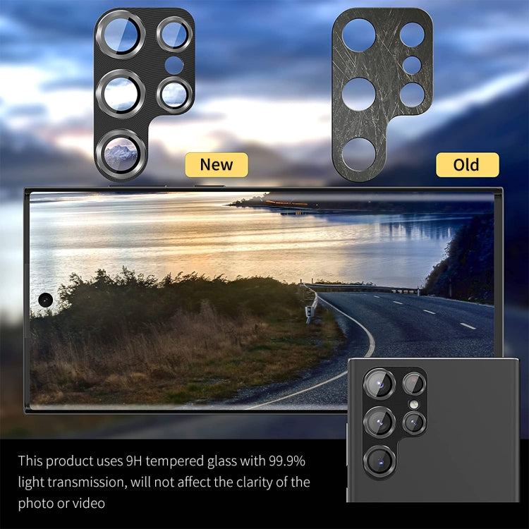 For Samsung Galaxy S24 Ultra 5G ENKAY Hat-Prince 9H Rear Camera Lens Aluminium Alloy Tempered Glass Film(Silver) - HoMEdemic™ 