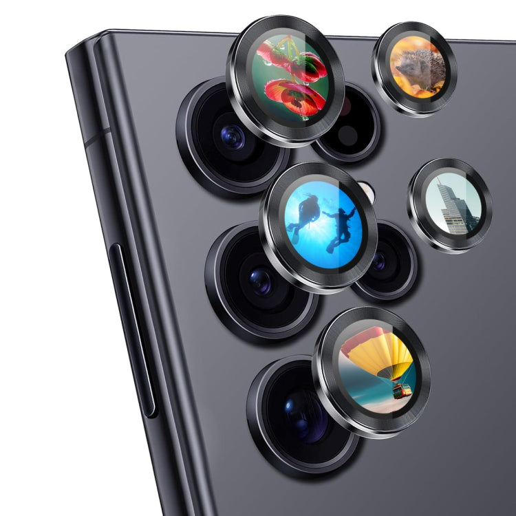 For Samsung Galaxy S24 Ultra 5G ENKAY Hat-Prince AR 9H Rear Lens Aluminium Alloy Tempered Glass Film(Black) - HoMEdemic™ 