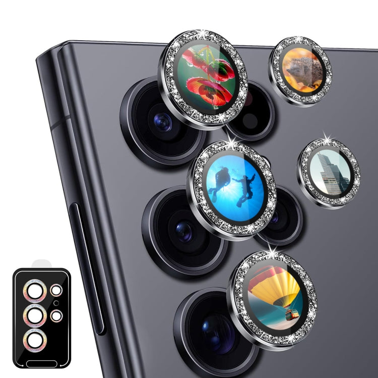 For Samsung Galaxy S24 Ultra 5G ENKAY Hat-Prince AR 9H Rear Lens Glitter Aluminium Alloy Tempered Glass Film(Black) - HoMEdemic™ 