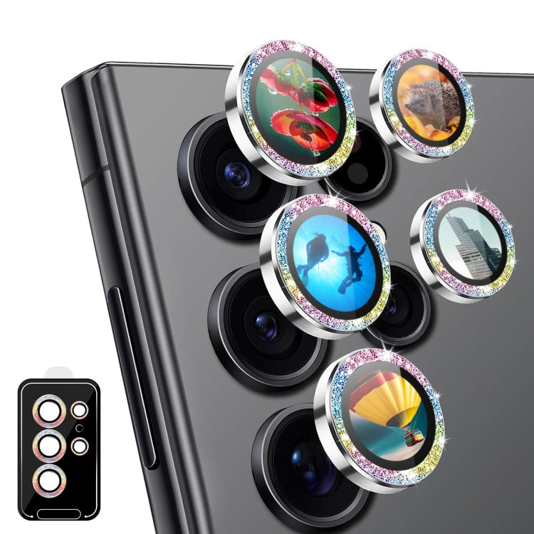 For Samsung Galaxy S24 Ultra 5G ENKAY Hat-Prince AR 9H Rear Lens Glitter Aluminium Alloy Tempered Glass Film(Colorful) - HoMEdemic™ 