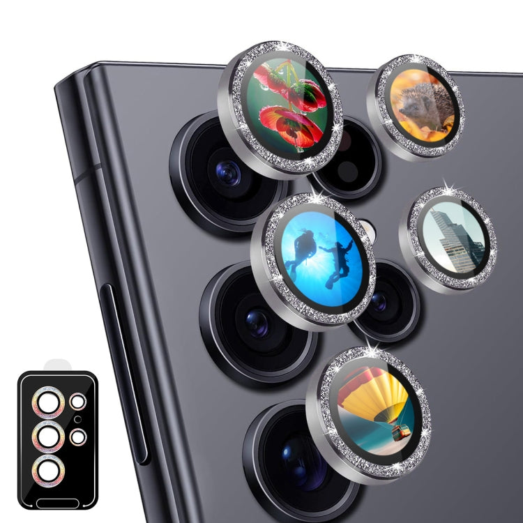 For Samsung Galaxy S24 Ultra 5G ENKAY Hat-Prince AR 9H Rear Lens Glitter Aluminium Alloy Tempered Glass Film(Grey) - HoMEdemic™ 