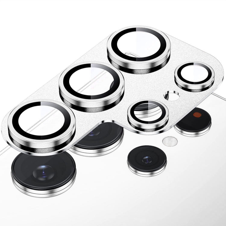 For Samsung Galaxy S24 Ultra 5G ENKAY Hat-Prince AR Aluminium Alloy Tempered Glass Camera Lens Film(Silver) - HoMEdemic™ 