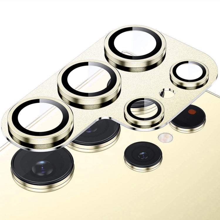 For Samsung Galaxy S24 Ultra 5G ENKAY Hat-Prince AR Aluminium Alloy Tempered Glass Camera Lens Film(Yellow) - HoMEdemic™ 