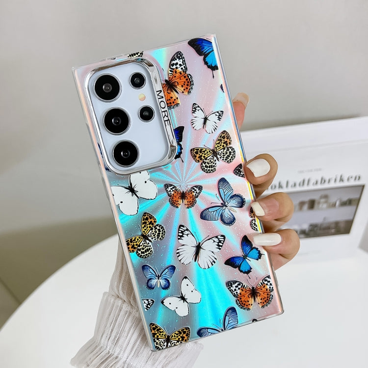 For Samsung Galaxy S24 Ultra 5G Electroplating Laser Butterfly Phone Case(Color Butterflies AB1) - HoMEdemic™ 