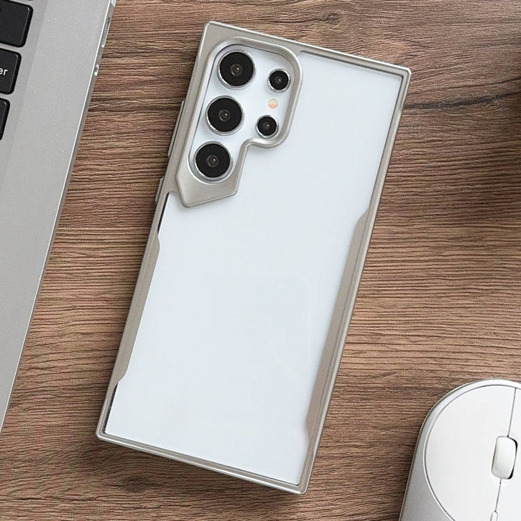 For Samsung Galaxy S24 Ultra 5G Electroplating TPU Frame Hybrid PC Phone Case(Silver) - HoMEdemic™ 