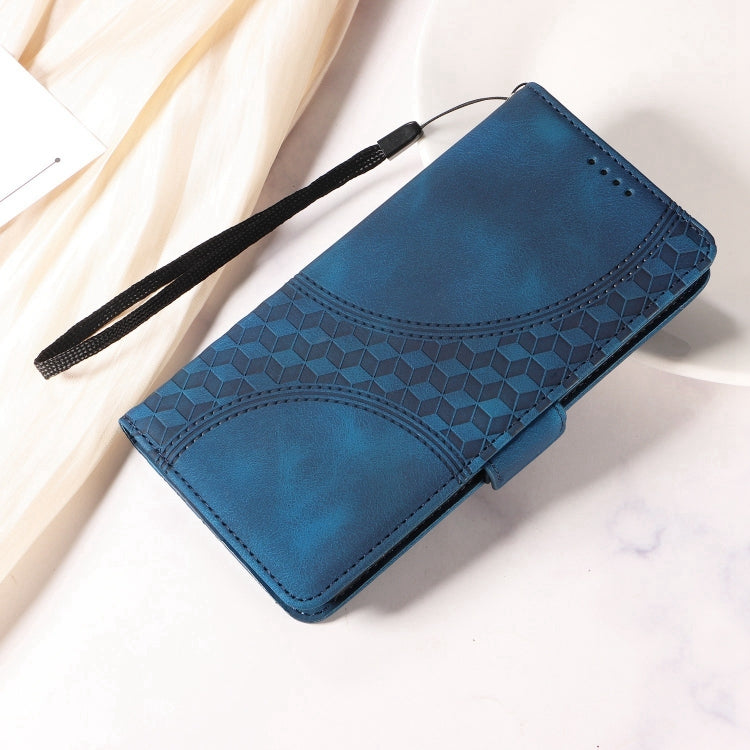 For Samsung Galaxy S24 Ultra 5G Embossed Rhombus Starry Leather Phone Case(Blue) - HoMEdemic™ 