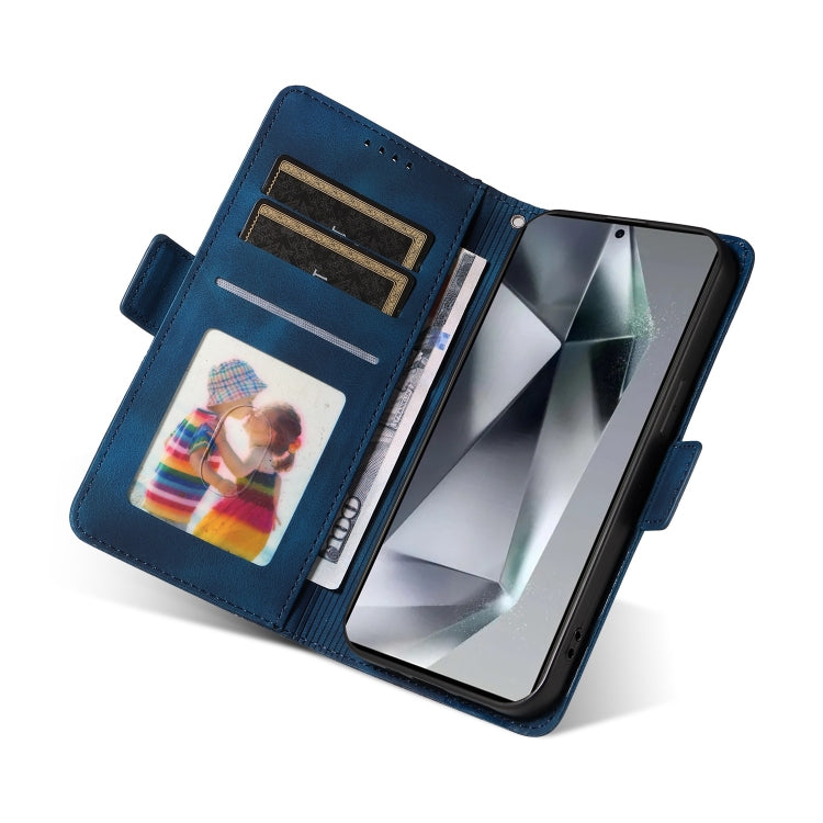 For Samsung Galaxy S24 Ultra 5G Embossed Rhombus Starry Leather Phone Case(Blue) - HoMEdemic™ 
