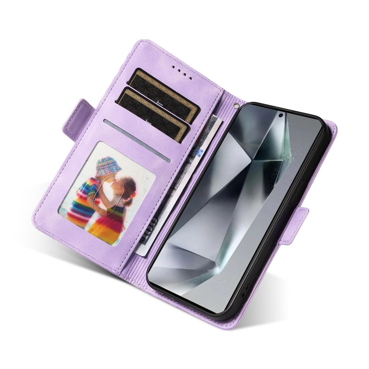 For Samsung Galaxy S24 Ultra 5G Embossed Rhombus Starry Leather Phone Case(Purple) - HoMEdemic™ 