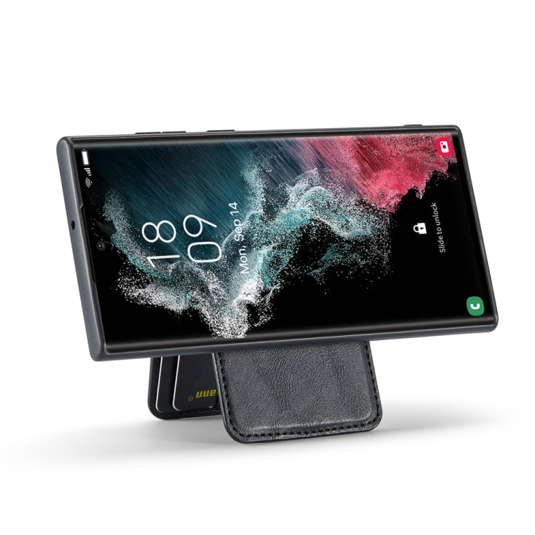 For Samsung Galaxy S24 Ultra 5G Fierre Shann Cowhide Vertical Flip Magnetic Card Holder Phone Case(Black) - HoMEdemic™ 