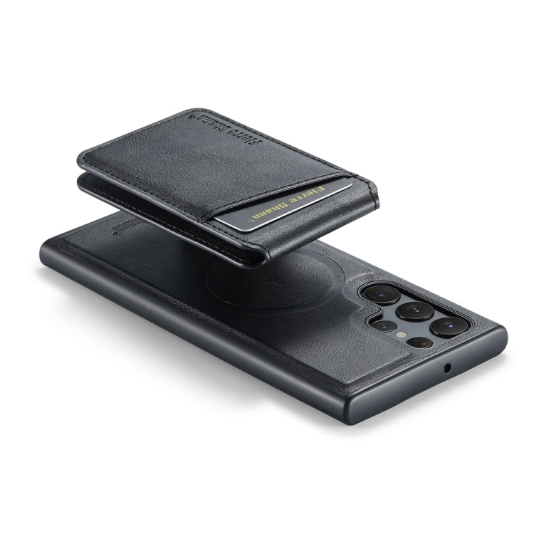 For Samsung Galaxy S24 Ultra 5G Fierre Shann Cowhide Vertical Flip Magnetic Card Holder Phone Case(Black) - HoMEdemic™ 