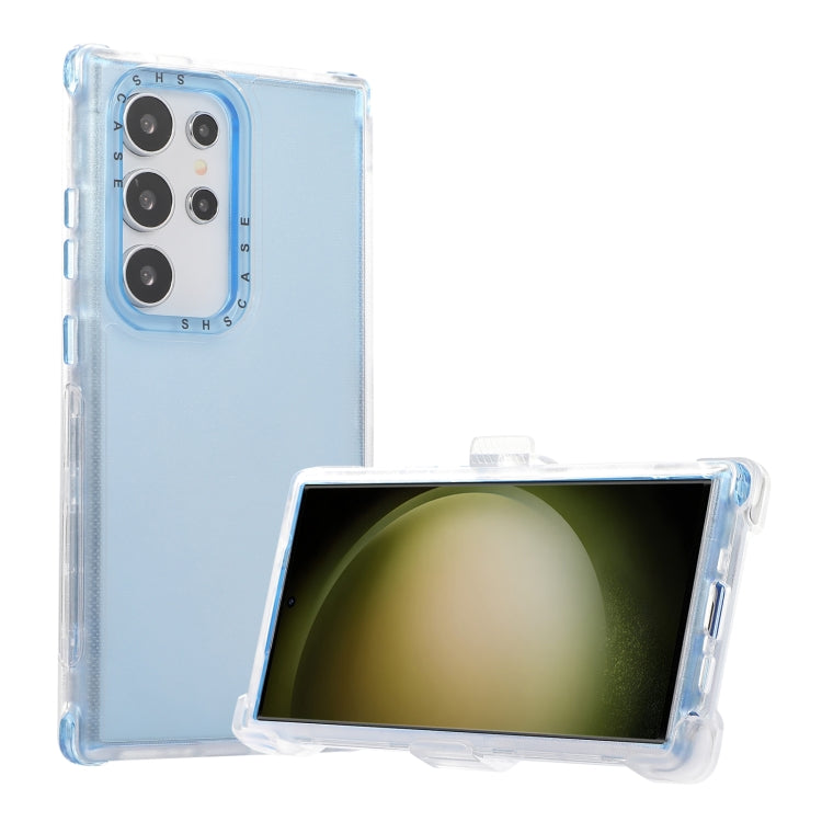 For Samsung Galaxy S24 Ultra 5G Frosted PC+TPU Phone Case with Back Clip(Sky Blue) - HoMEdemic™ 