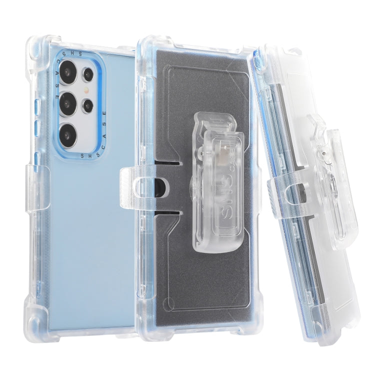 For Samsung Galaxy S24 Ultra 5G Frosted PC+TPU Phone Case with Back Clip(Sky Blue) - HoMEdemic™ 