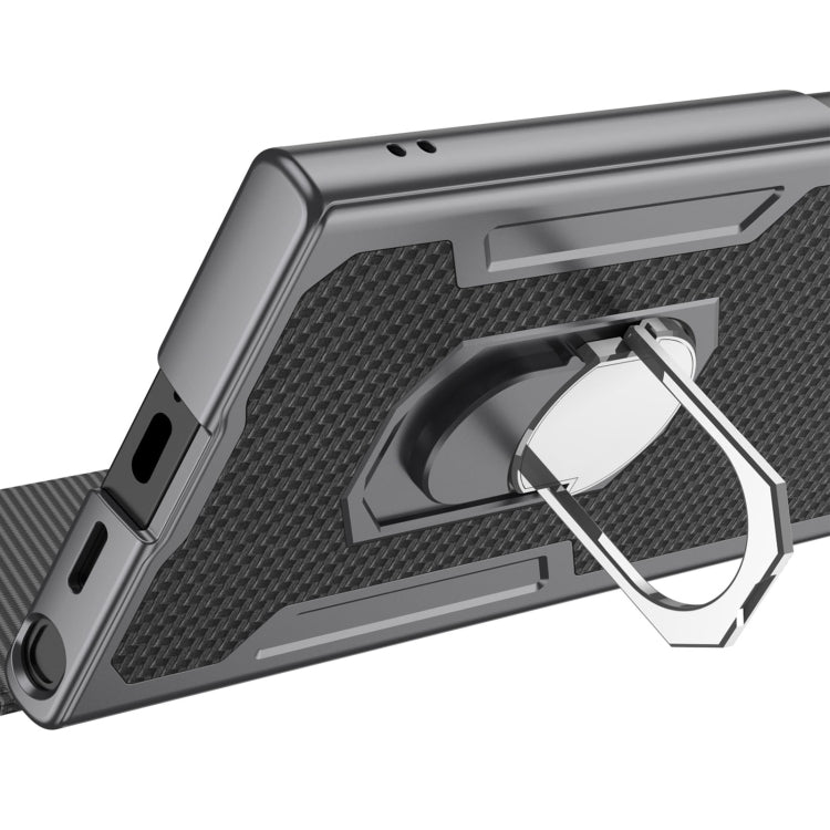 For Samsung Galaxy S24 Ultra 5G GKK Armor Flip Leather Phone Case, Without Pen(Carbon Fiber Texture) - HoMEdemic™ 