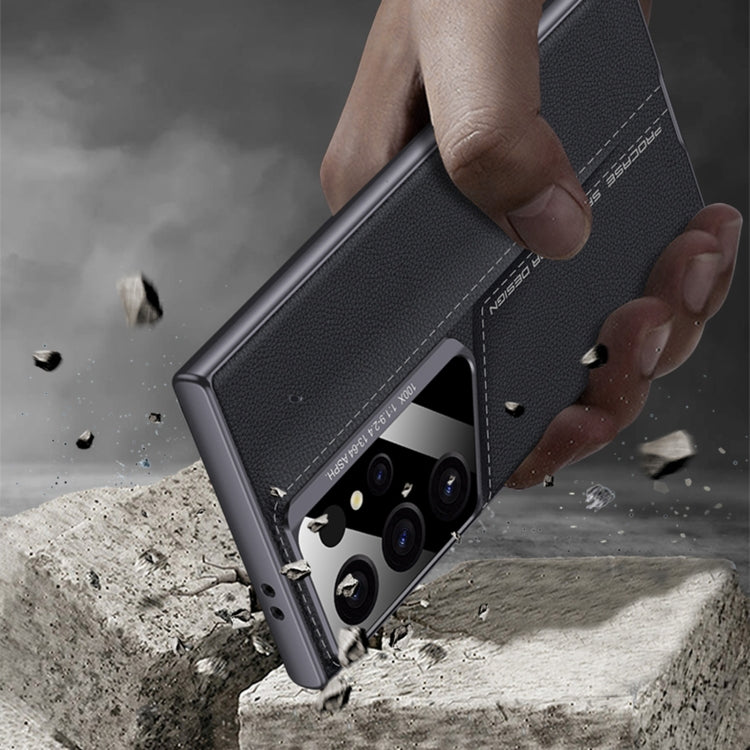 For Samsung Galaxy S24 Ultra 5G GKK Blade Ultra-thin Leather Full Coverage Phone Case(Black) - HoMEdemic™ 