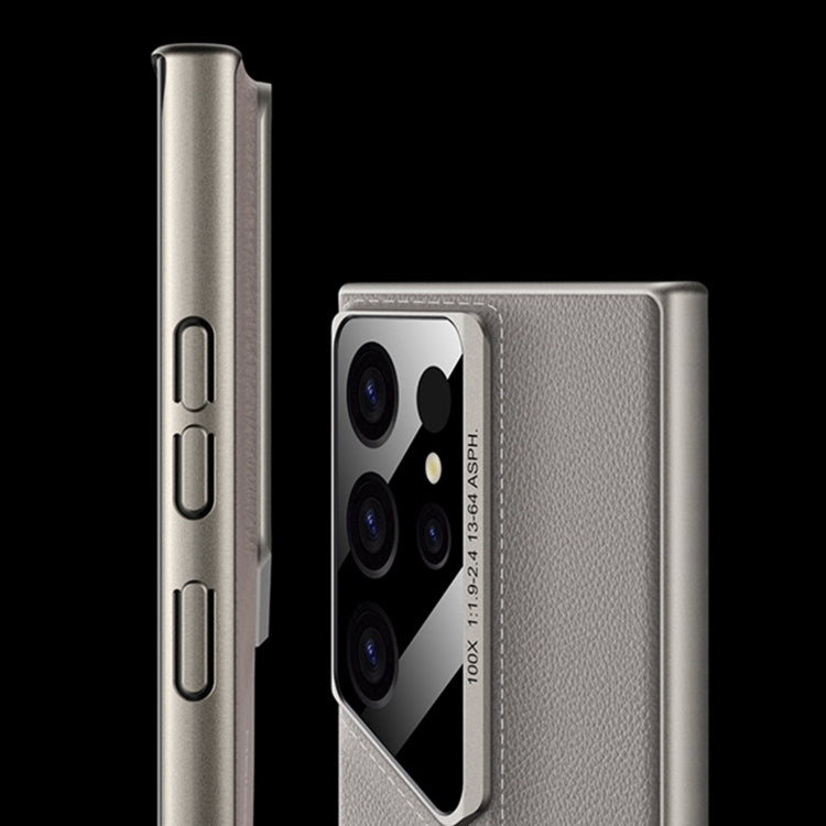 For Samsung Galaxy S24 Ultra 5G GKK Blade Ultra-thin Leather Full Coverage Phone Case(Grey) - HoMEdemic™ 