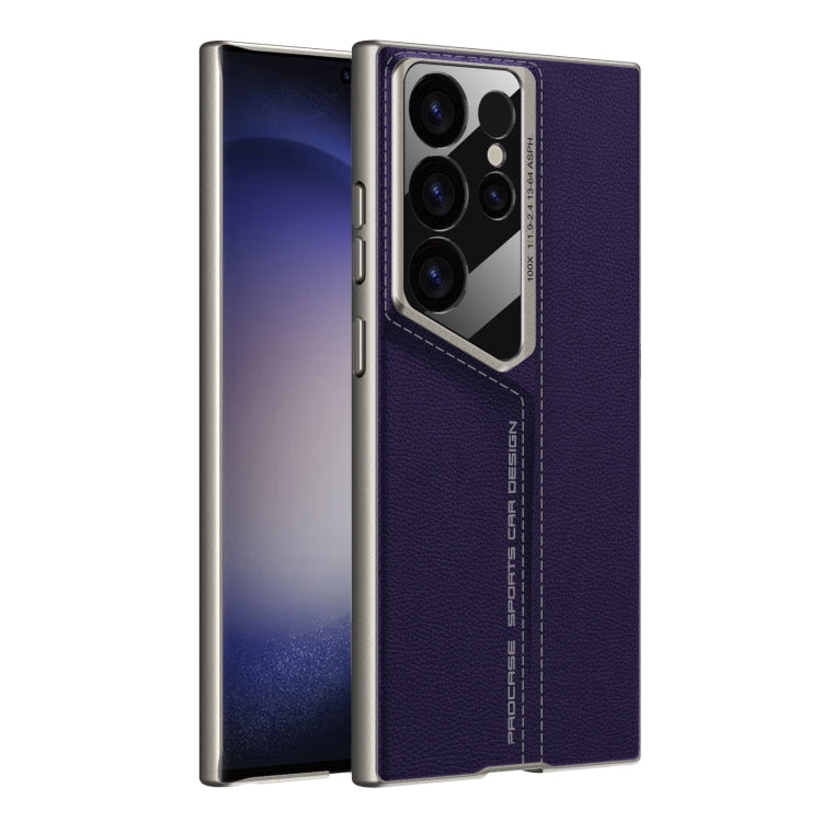 For Samsung Galaxy S24 Ultra 5G GKK Blade Ultra-thin Leather Full Coverage Phone Case(Purple) - HoMEdemic™ 