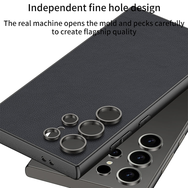 For Samsung Galaxy S24 Ultra 5G GKK Metal Paint Skin Feel Leather Full Coverage Phone Case(Black) - HoMEdemic™ 