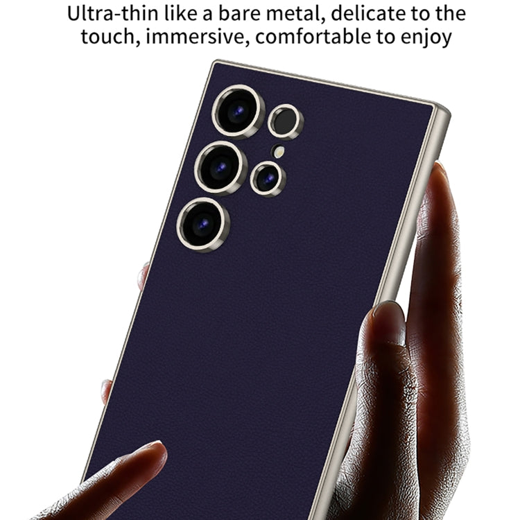 For Samsung Galaxy S24 Ultra 5G GKK Metal Paint Skin Feel Leather Full Coverage Phone Case(Black) - HoMEdemic™ 