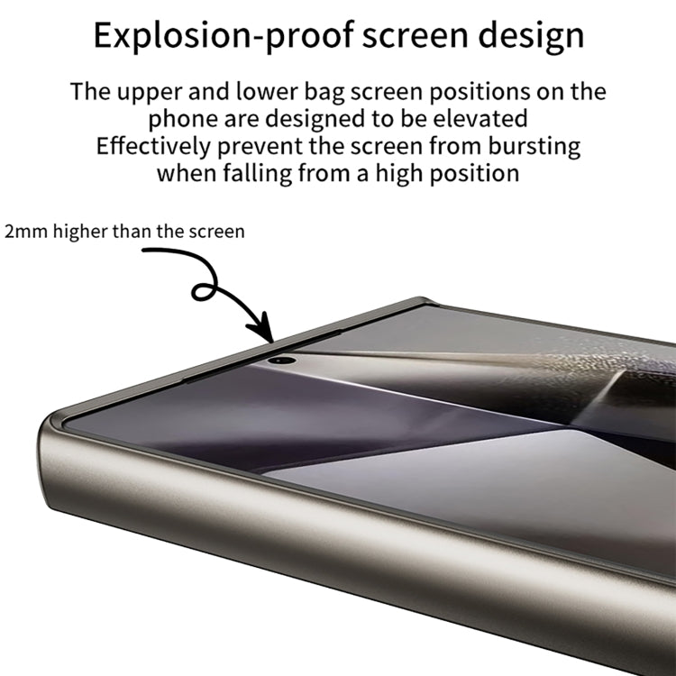 For Samsung Galaxy S24 Ultra 5G GKK Metal Paint Skin Feel Leather Full Coverage Phone Case(Grey) - HoMEdemic™ 