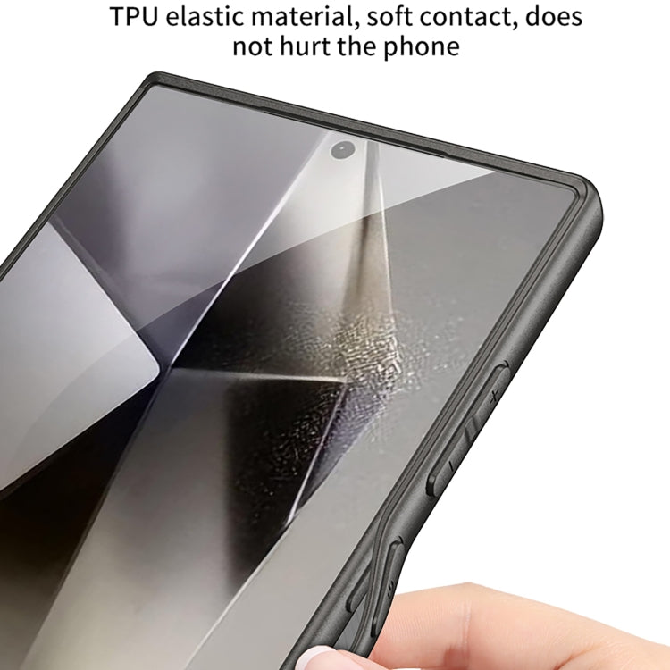 For Samsung Galaxy S24 Ultra 5G GKK Metal Paint Skin Feel Leather Full Coverage Phone Case(Grey) - HoMEdemic™ 