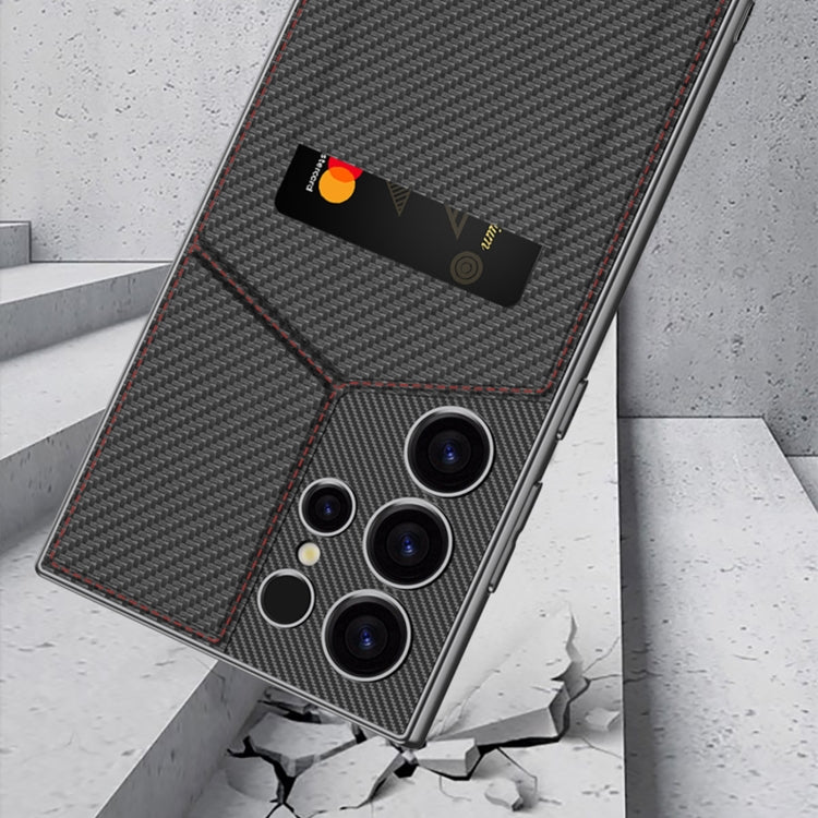 For Samsung Galaxy S24 Ultra 5G GKK Rotor Bracket Recessed Card Bag Full Coverage Phone Case(Purple) - HoMEdemic™ 